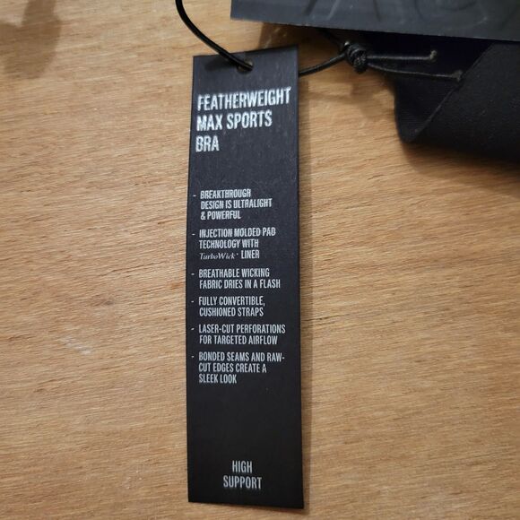 Victoria 's Secret Featherweight Max Sports Bra High Impact 36B Womens Black NWT - Picture 6 of 9